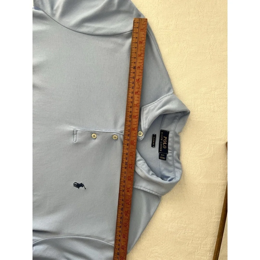 Polo Ralph Lauren Men's Classic Fit Polo Shirt Blue Short Sleeve Large 100% Cott
